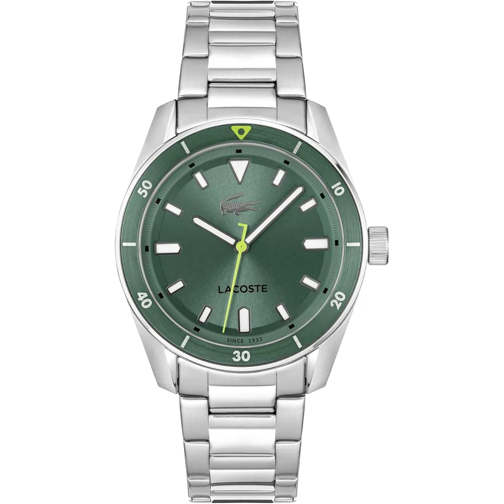 RELOJ LACOSTE BOSTON CUARZO 39 MM HOMBRE - SILVER/GREEN