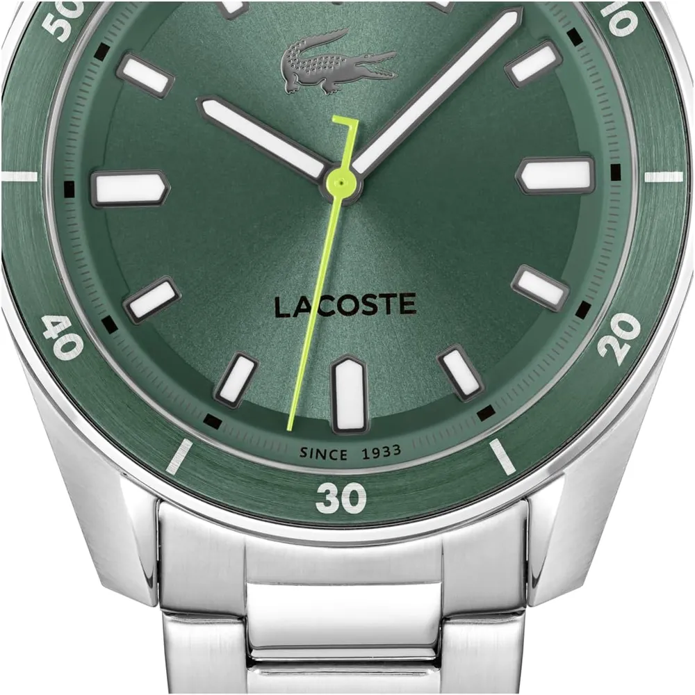 RELOJ LACOSTE BOSTON CUARZO 39 MM HOMBRE - SILVER/GREEN