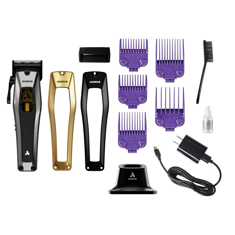 CORTADORA DE CABELLO ANDIS RECON 562446 PROFESIONAL INALÁMBRICA | NEGRO/DORADO