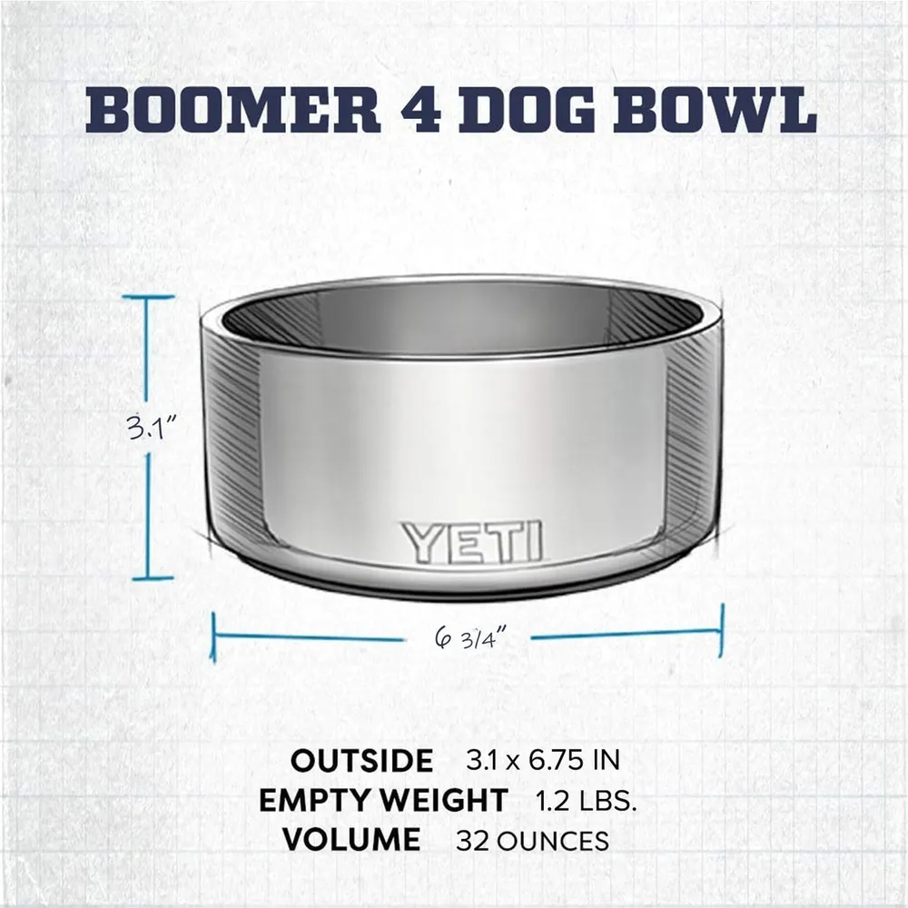 YETI Boomer 4 Tazón De Acero Inoxidable Para Perro de 32 oz | Violeta
