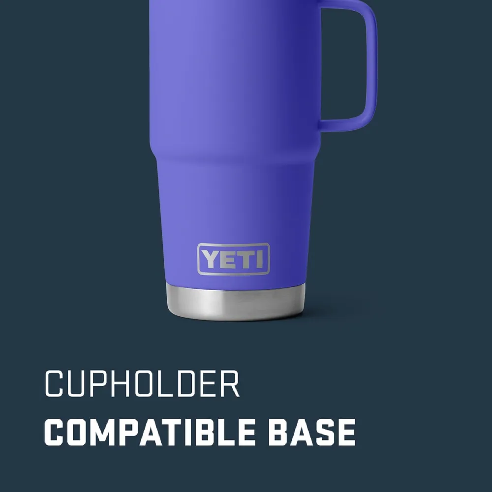 YETI Rambler Vaso de 20 oz de acero inoxidable y tapa Stronghold color violeta