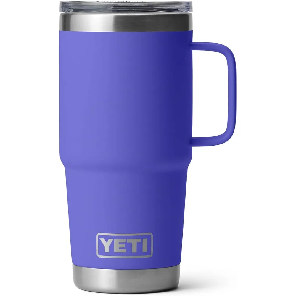 YETI Rambler Vaso de 20 oz de acero inoxidable y tapa Stronghold color violeta
