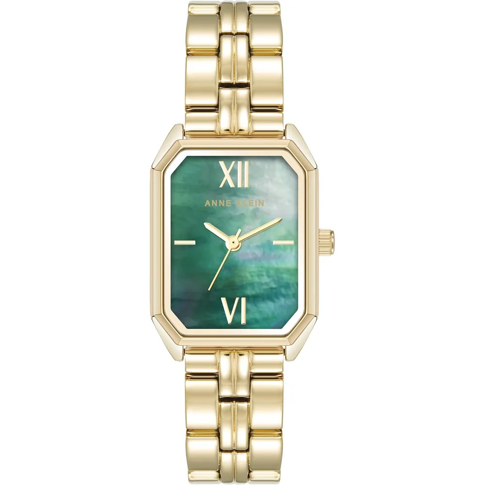 Anne Klein AK/3774BKGB reloj femenino con brazalete | 24 mm - Verde/Dorado