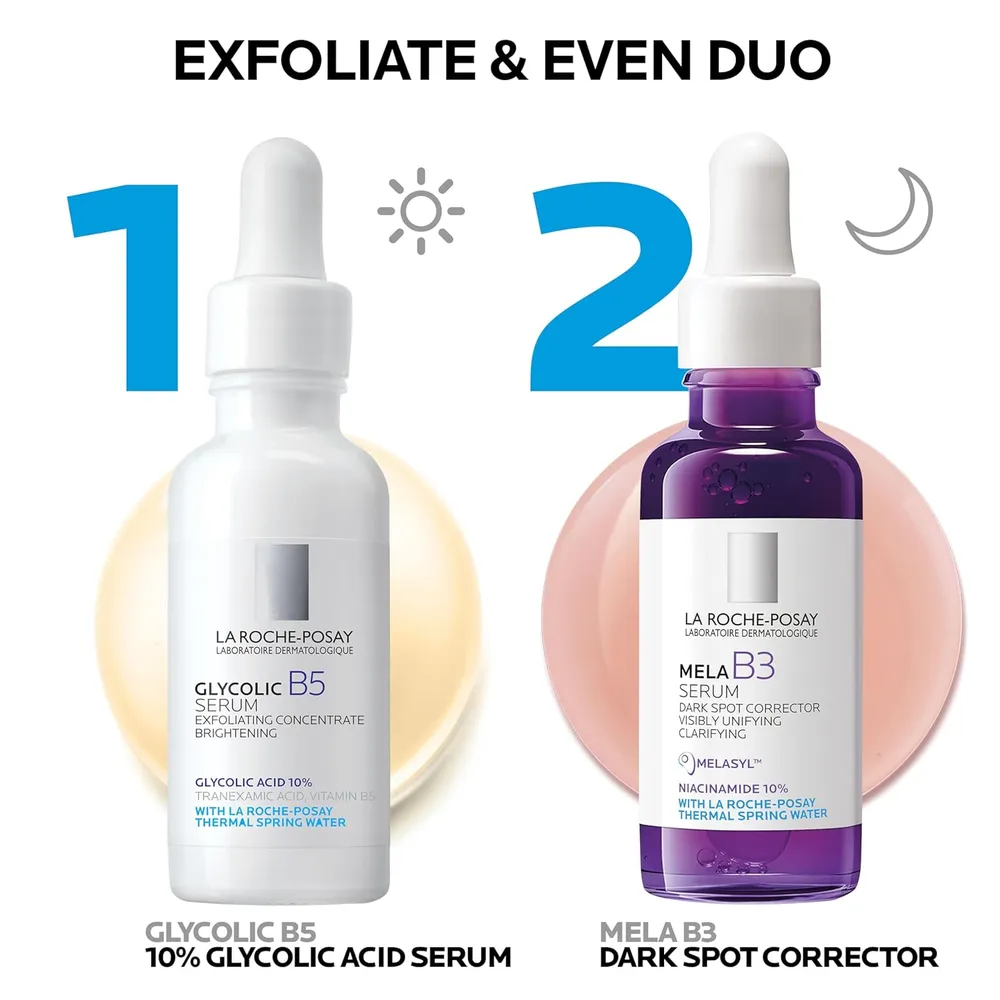 SET LA ROCHE-POSAY MELA B3 SÉRUM ANTIMANCHAS 30 ML + SÉRUM GLYCOLIC B5 30 ML
