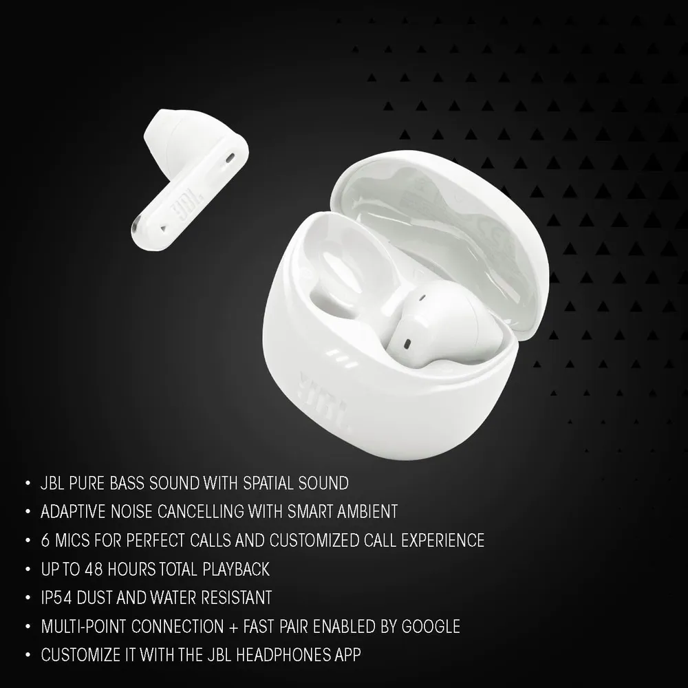 JBL Tune Flex 2 Auriculares Inalámbricos | Blanco