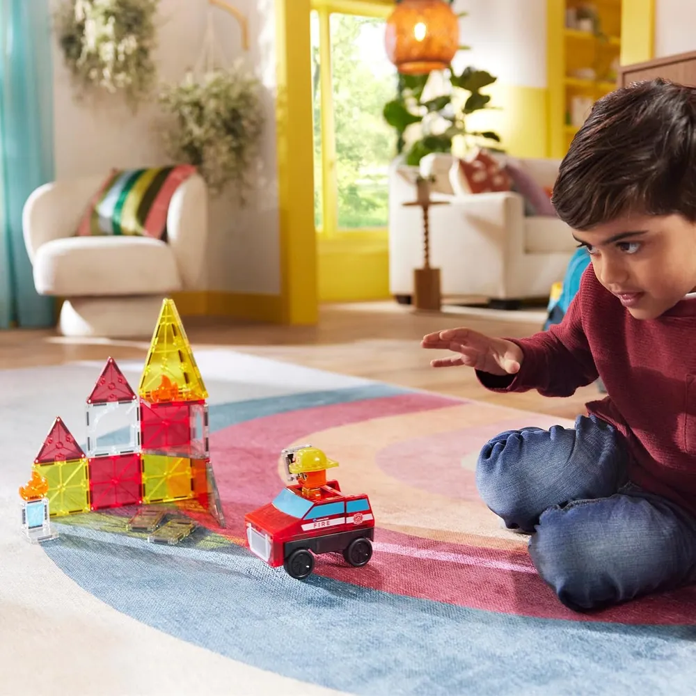 MAGNA-TILES - Fire rescue 27-piezas set de construcción magnético