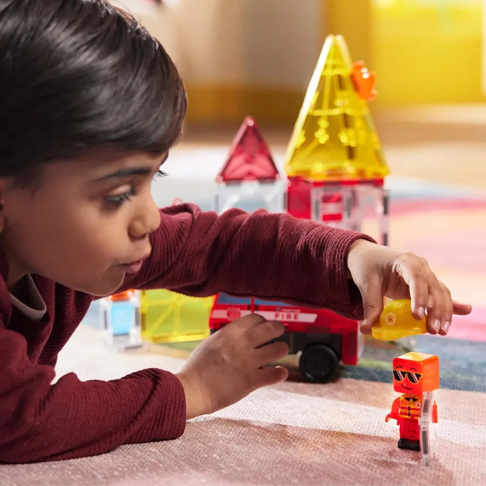 MAGNA-TILES - Fire rescue 27-piezas set de construcción magnético