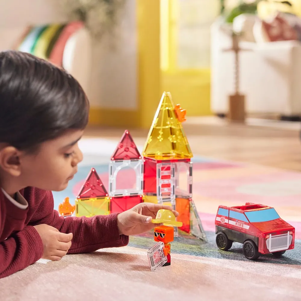 MAGNA-TILES - Fire rescue 27-piezas set de construcción magnético