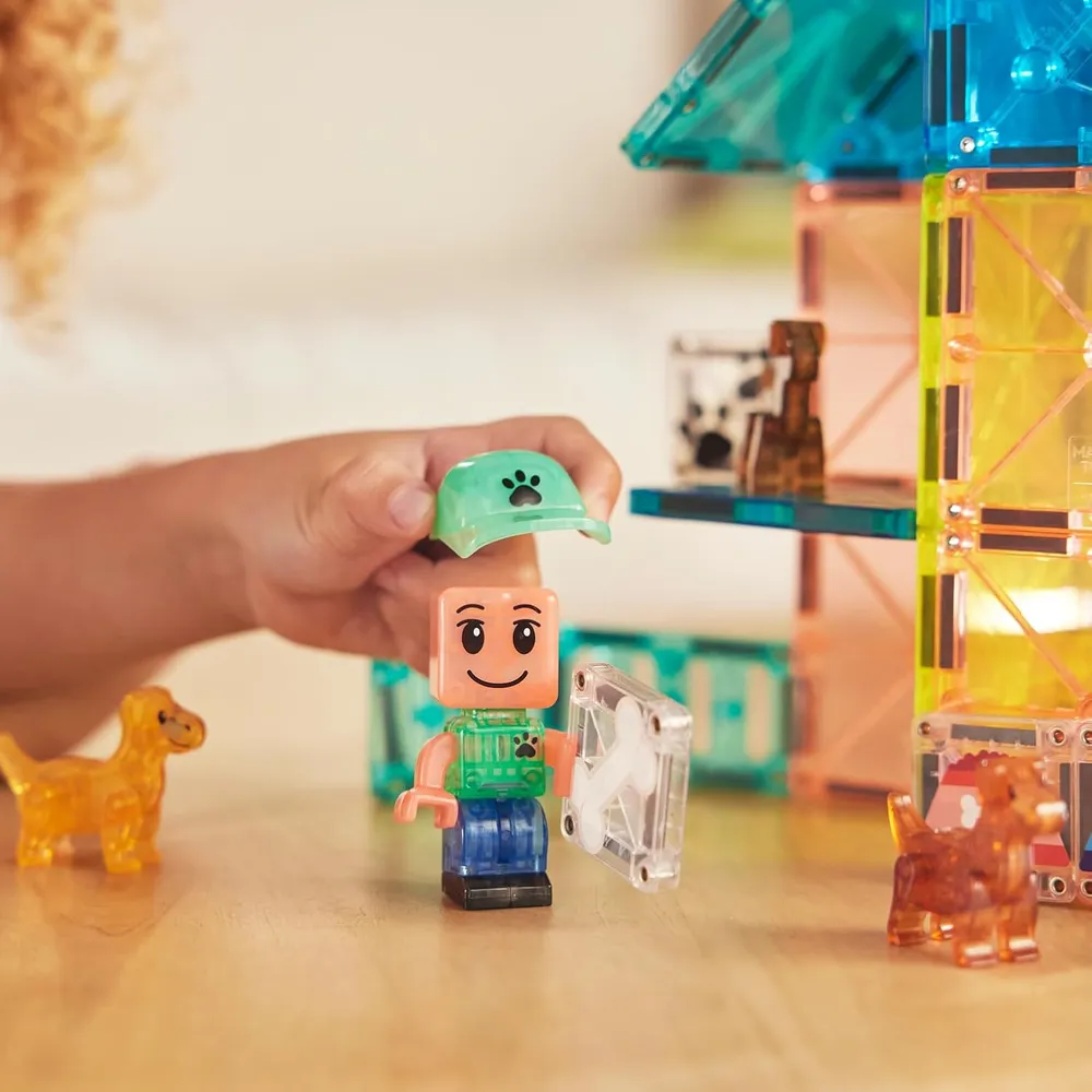 MAGNA-TILES - Puppy park 27-piezas set de construcción magnético