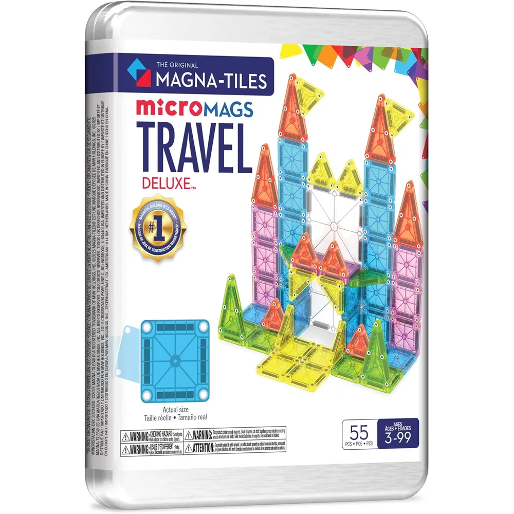MAGNA-TILES - Micromags travel set deluxe 55 piezas