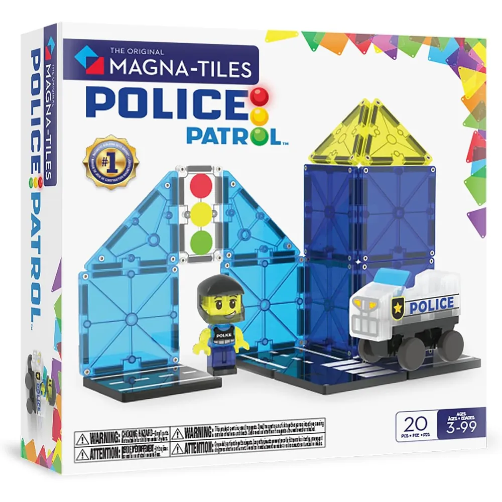 MAGNA-TILES - Policía 20-piezas set de construcción magnético
