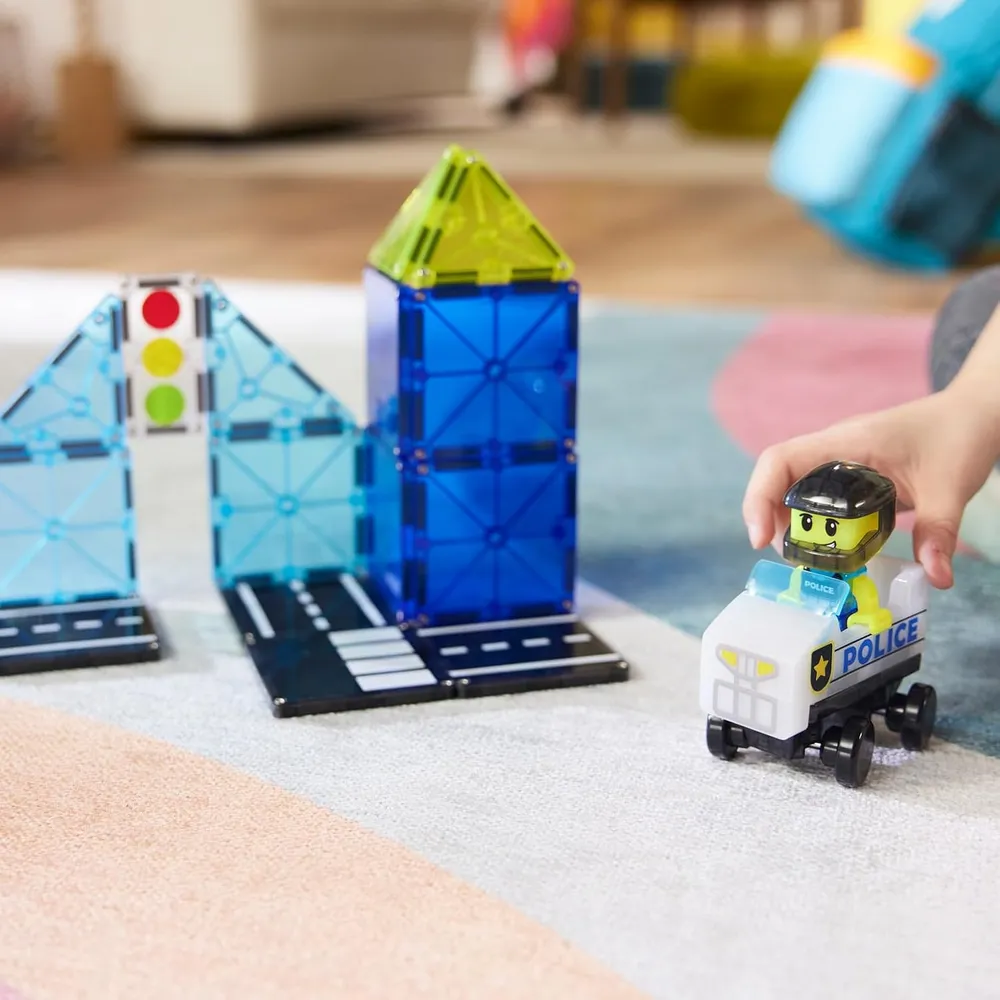 MAGNA-TILES - Policía 20-piezas set de construcción magnético