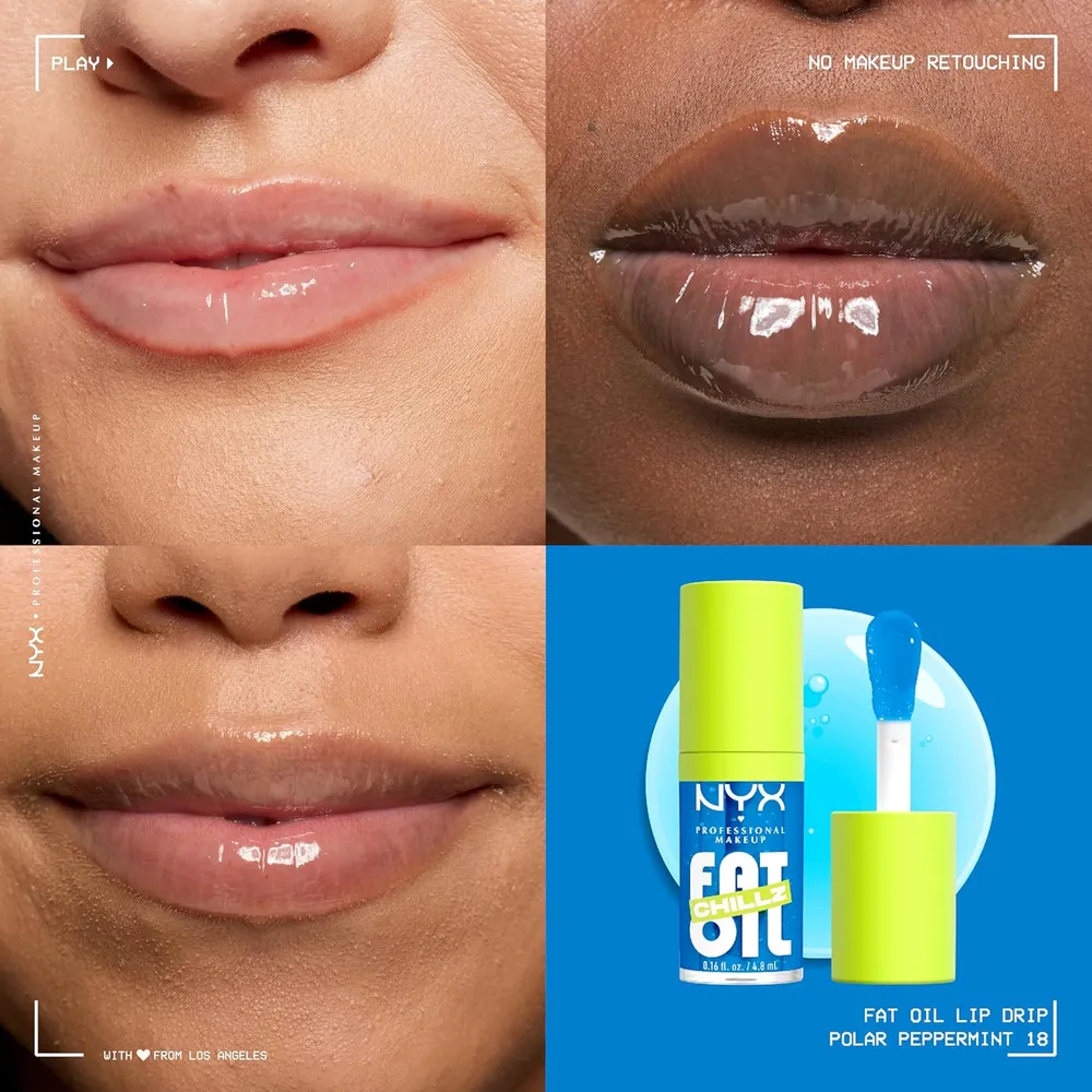 NYX Fat Oil Chillz Brillo de Labios | 18 Polar Peppermint