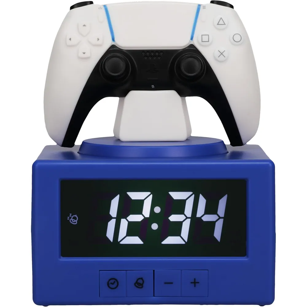 Paladone PlayStation DualSense, reloj despertador luz nocturna oficial
