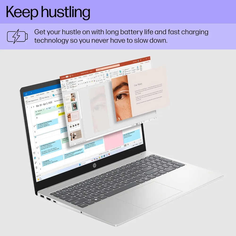 Laptop HP 15.6" Ryzen 3 7320U 8GB RAM 256GB SSD | Plata