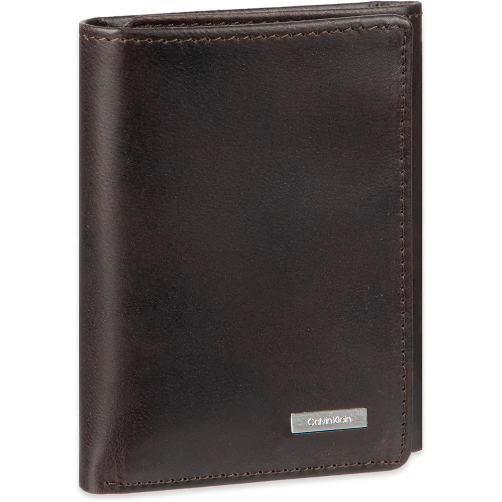 BILLETERA CALVIN KLEIN TRIFOLD RFID MARRÓN HOMBRE