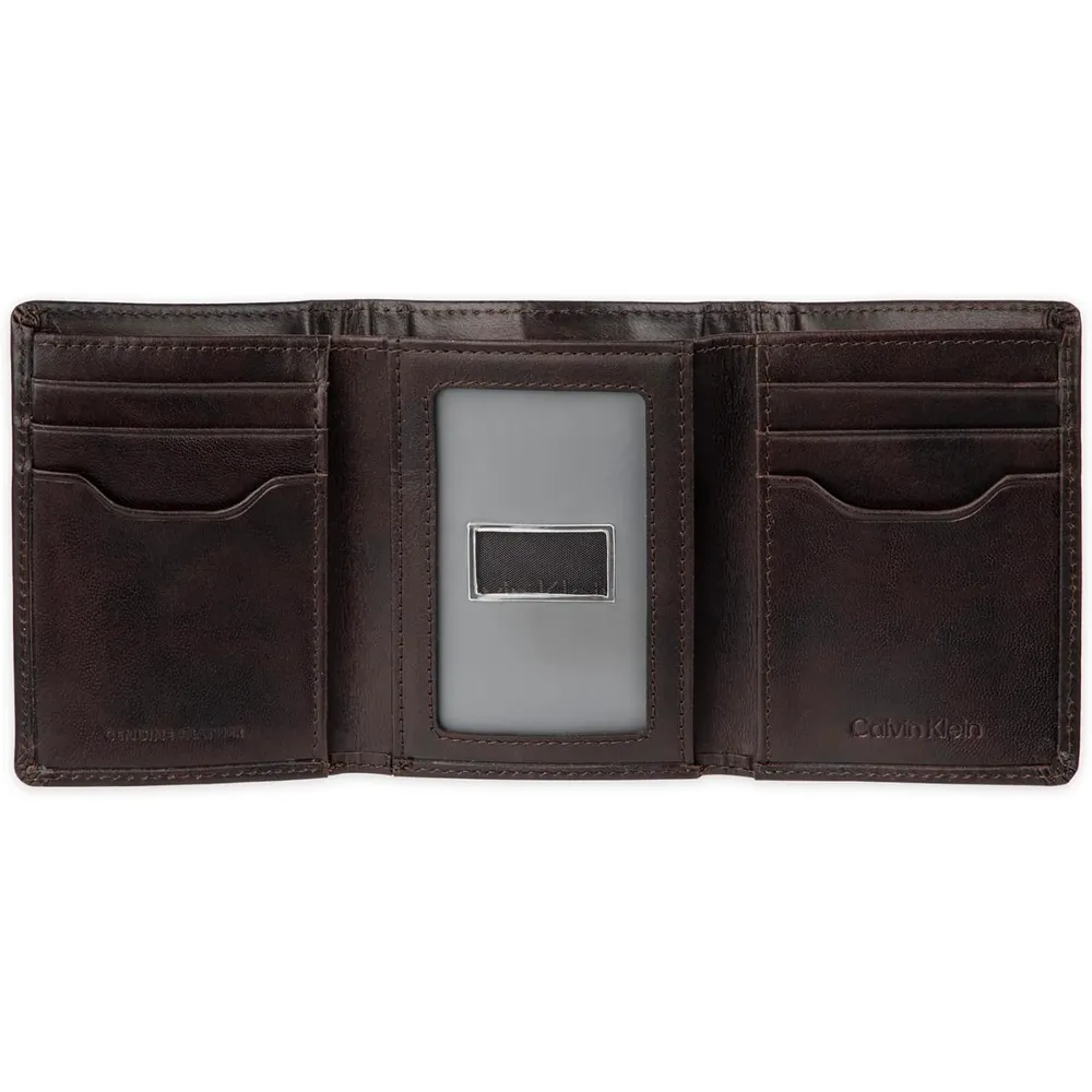 BILLETERA CALVIN KLEIN TRIFOLD RFID MARRÓN HOMBRE