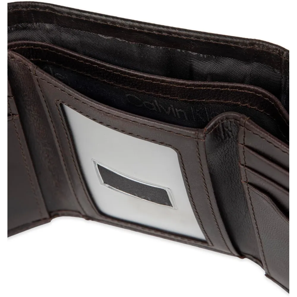 BILLETERA CALVIN KLEIN TRIFOLD RFID MARRÓN HOMBRE