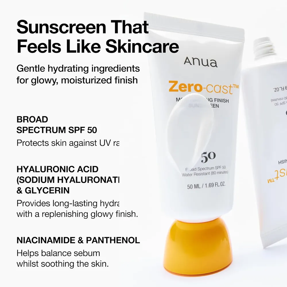 Protector solar facial hidratante FPS 50 Anua | 1.69 fl oz / 50 ml