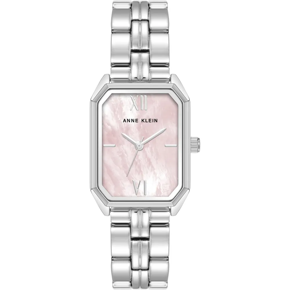 Anne Klein AK/3774BKGB reloj femenino con brazalete | 24 mm - Rosado/Plateado