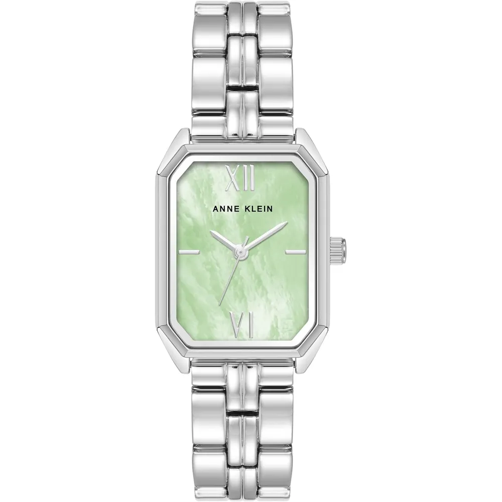 Anne Klein AK/3774BKGB reloj femenino con brazalete | 24 mm - Verde menta/Plata