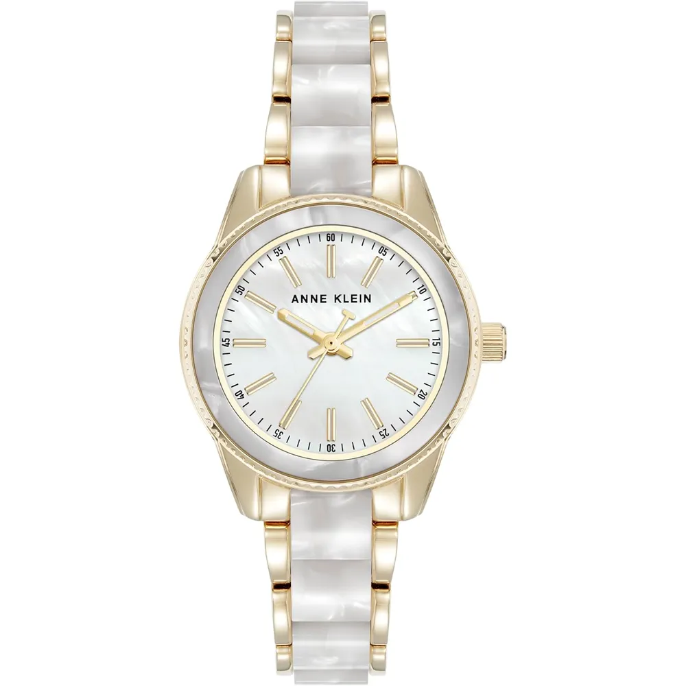 Anne klein AK/3212LPRG reloj de pulsera de resina | 30 mm - Marfil/Dorado