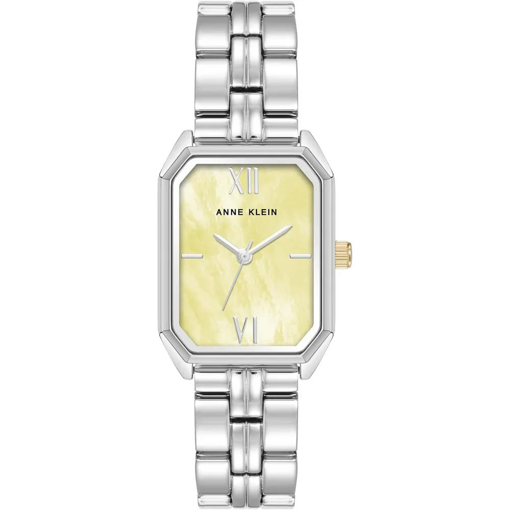 Anne Klein AK/3774BKGB reloj femenino con brazalete | 24 mm - Amarillo/plateado