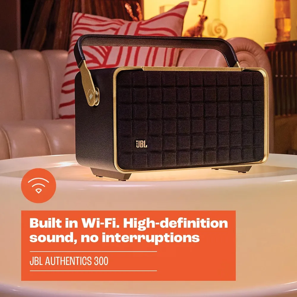 JBL Authentics 300 Altavoz Bluetooth | Blanco/Dorado