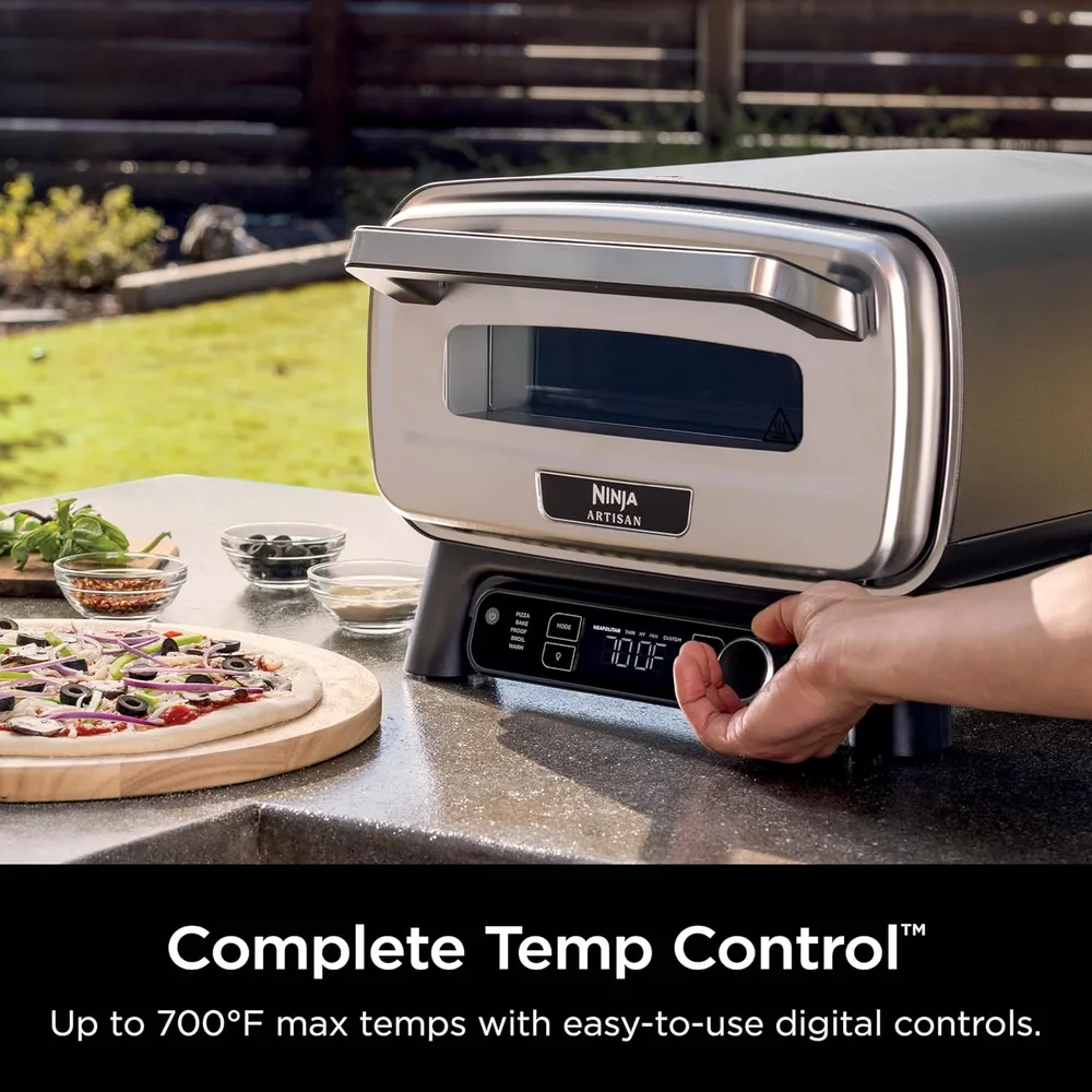 HORNO PIZZA EXTERIOR NINJA, 12'' / 30 CM, PIZZA 3 MIN | NEGRO