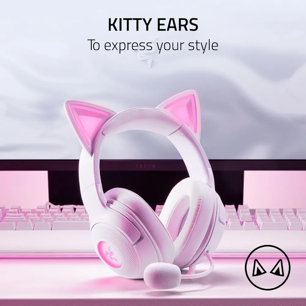 AUDÍFONOS ALÁMBRICOS KRAKEN KITTY V2 RAZER