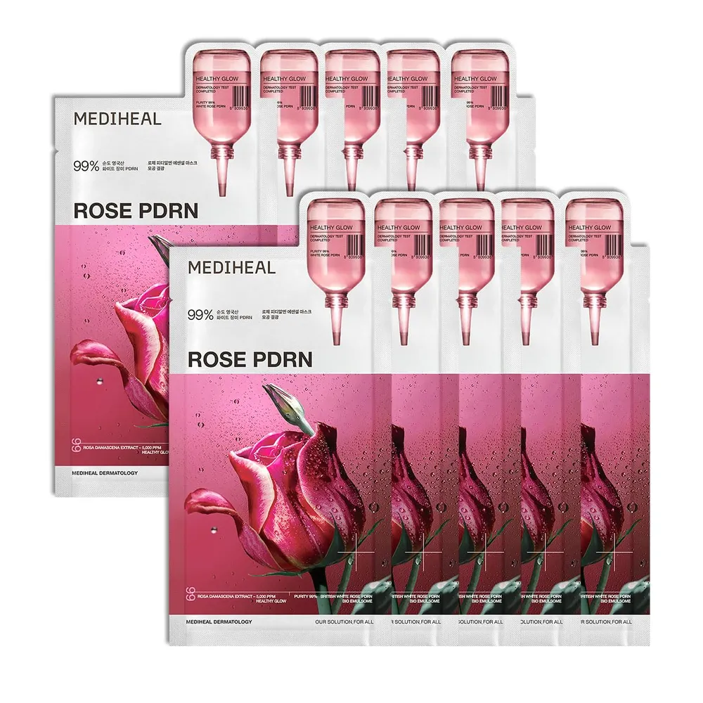 Mediheal Mascarilla Esencial Rose PDRN 10 uds