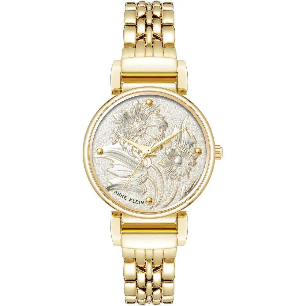Anne Klein AK/2159SVSV reloj para mujer | 30 mm - Amarillo Metalico