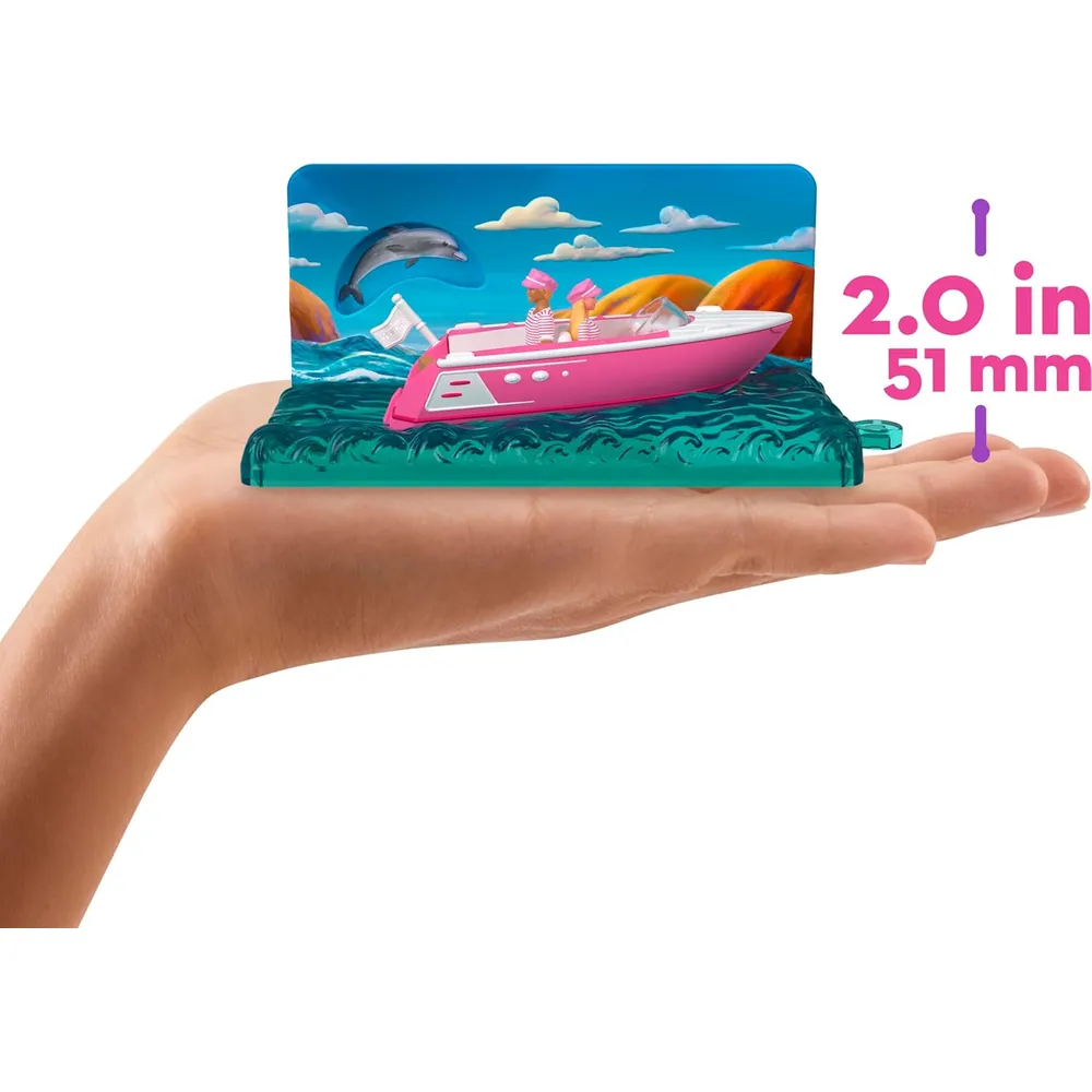 BARBIE MINI BARBIELAND 8 MUÑECAS Y 4 VEHÍCULOS