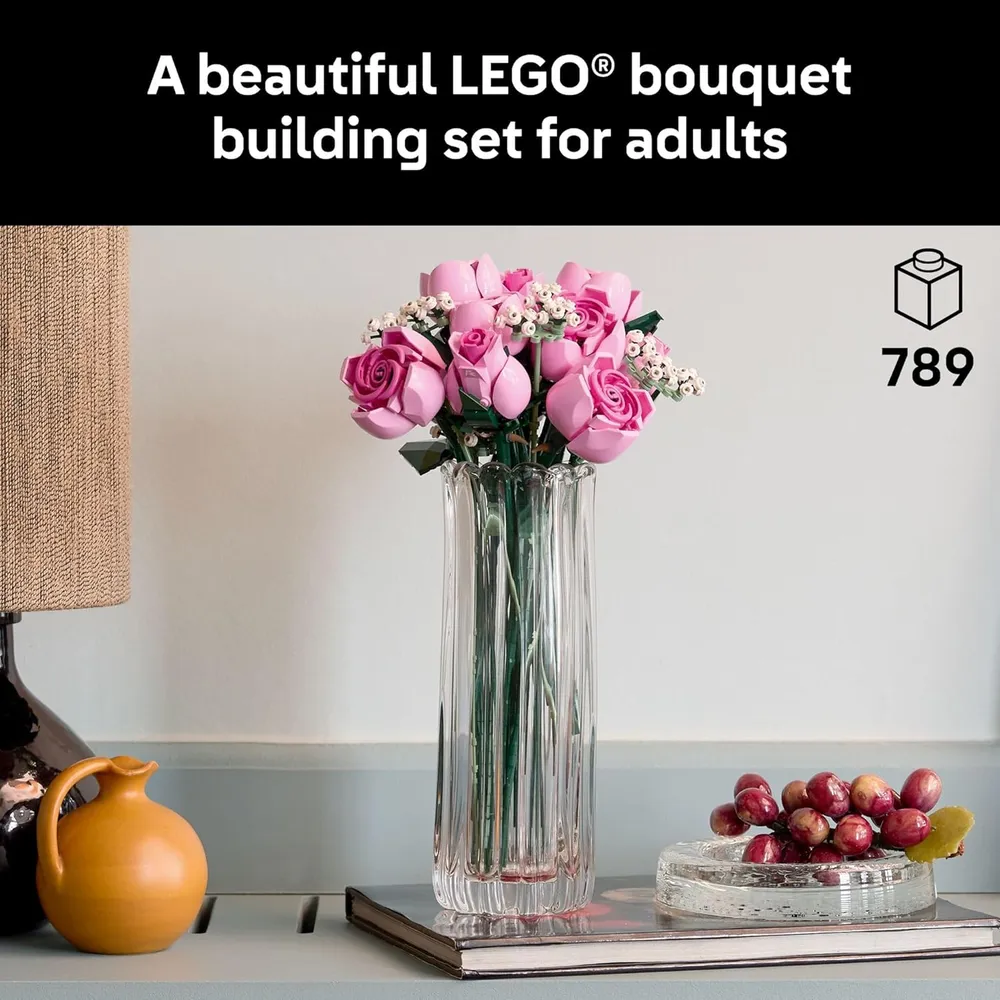 Lego Botanicals Ramo de rosas, bloques de construcción para adultos