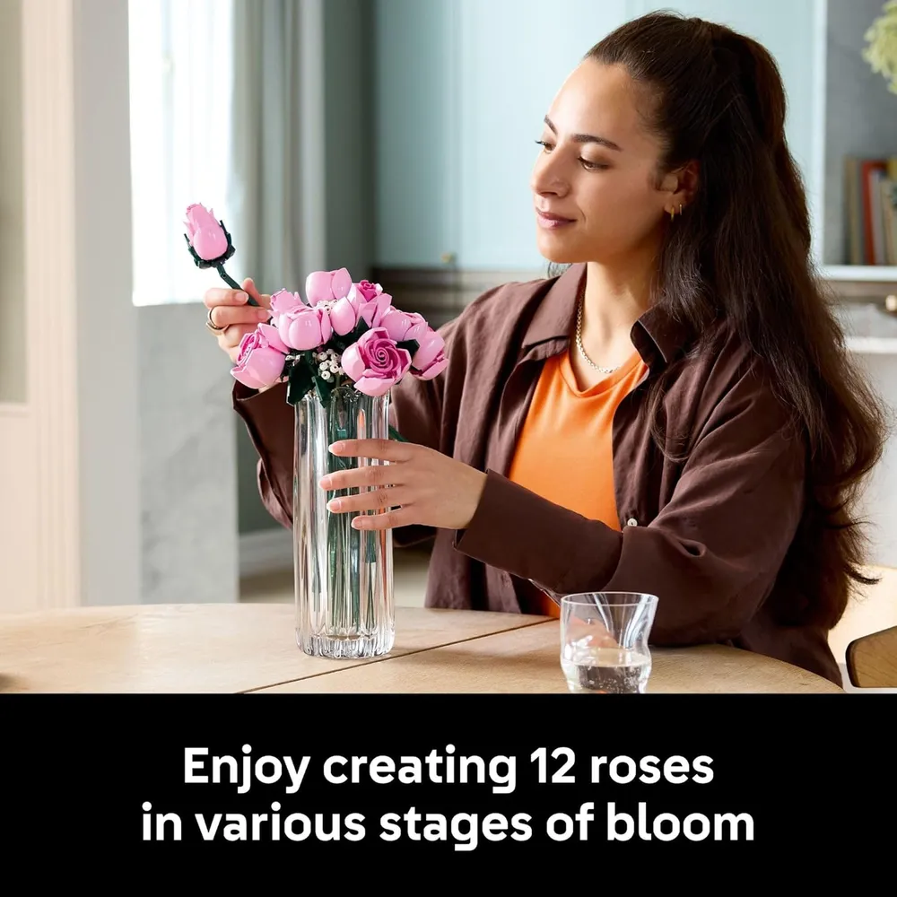 Lego Botanicals Ramo de rosas, bloques de construcción para adultos