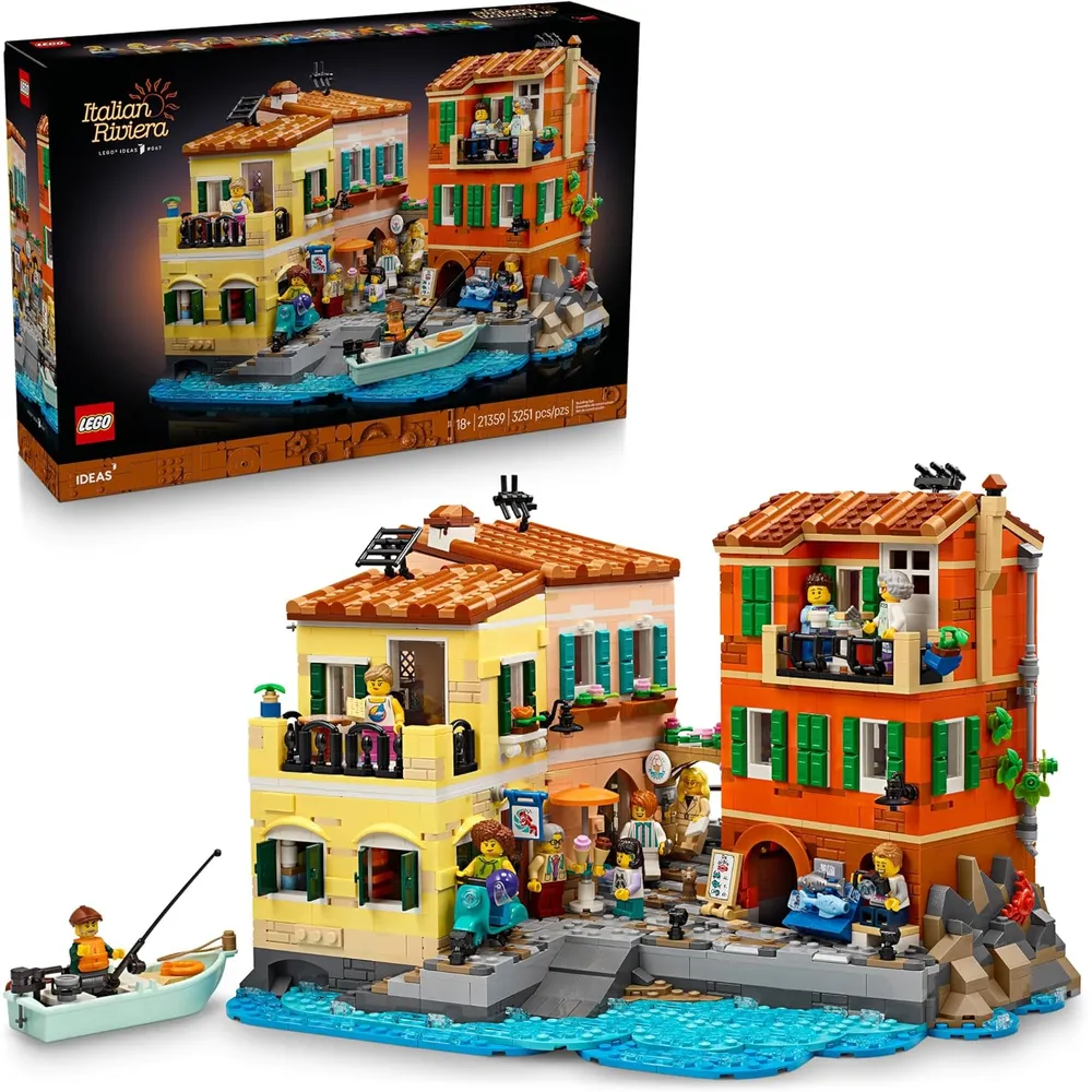 Lego Ideas Riviera Italiana, construcción y decoración DIY para adultos