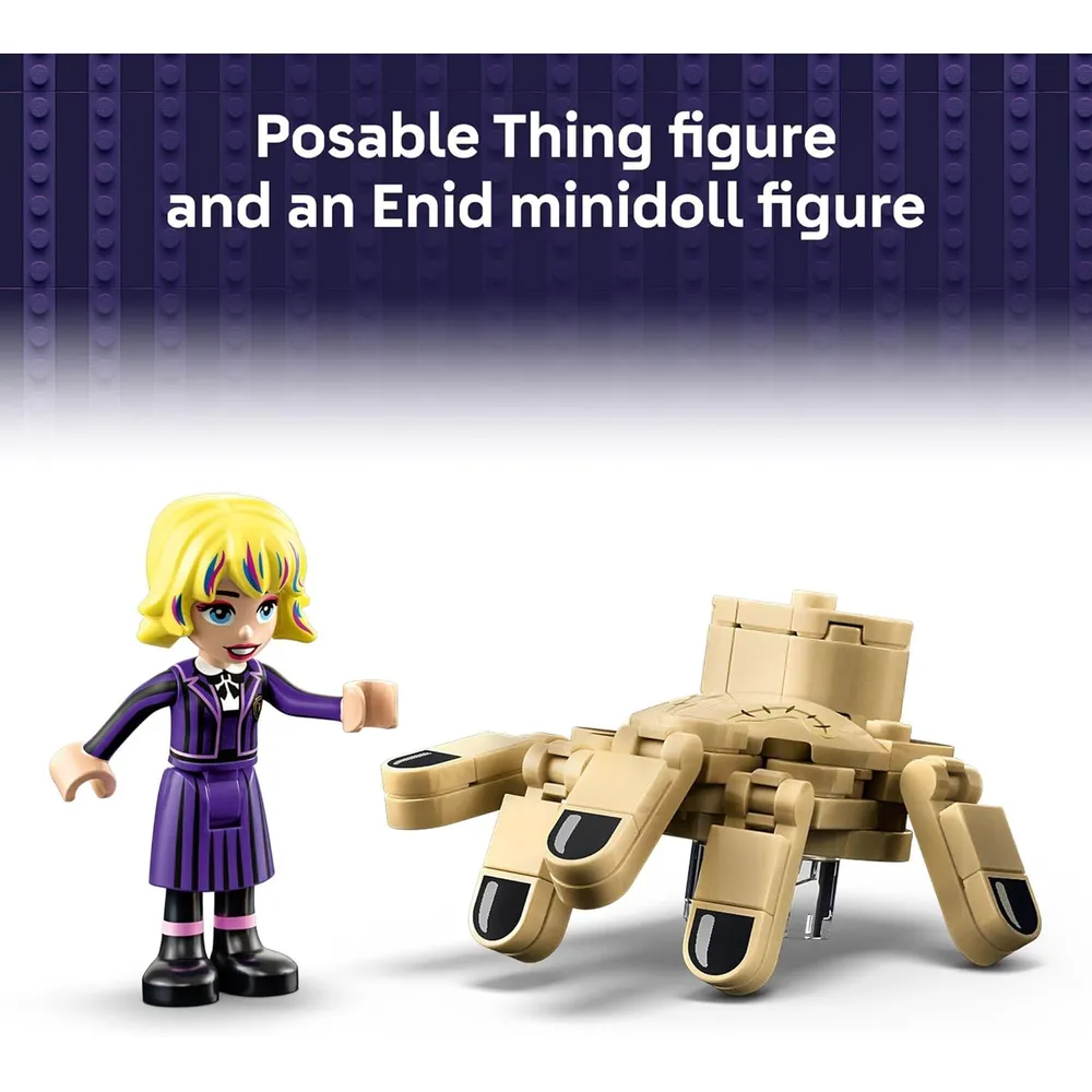 Lego Wednesday Thing's Apartment, set con baúl transformable y minimuñeca