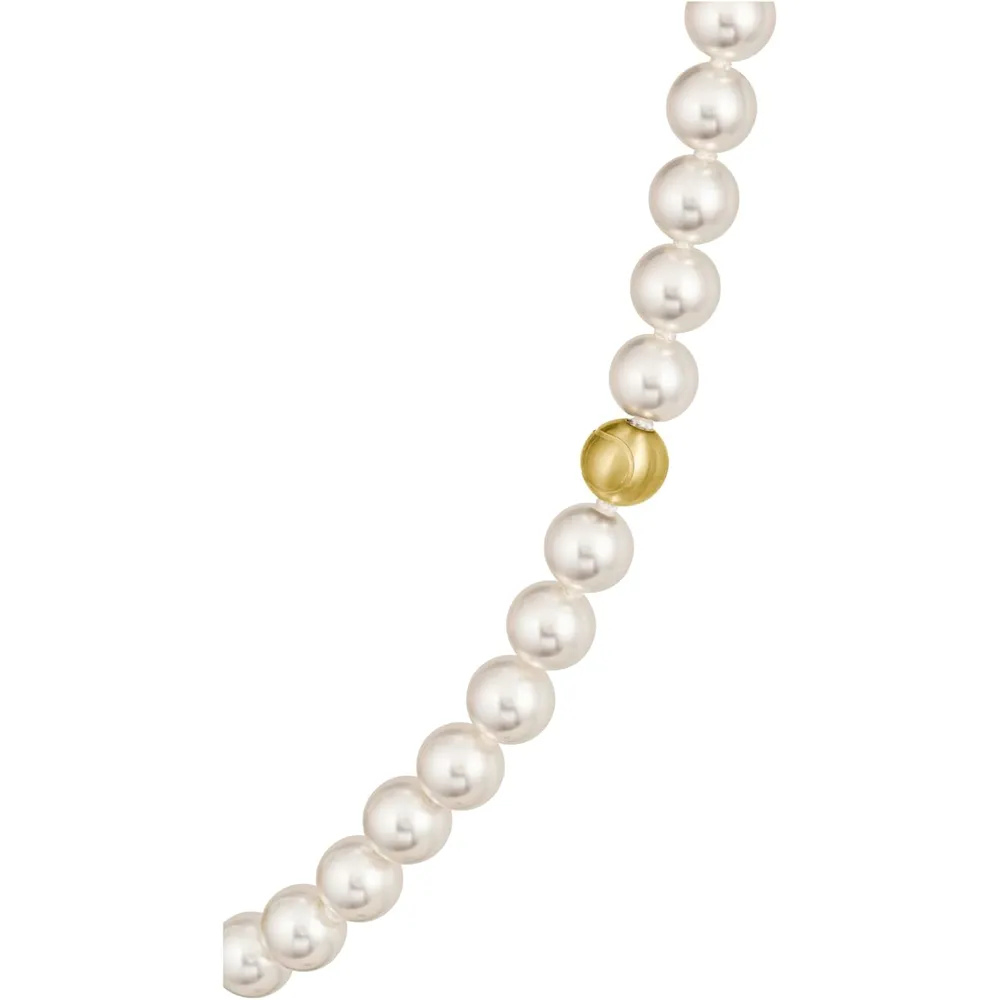 COLLAR LACOSTE MATCHPOINT PERLAS DE CRISTAL UNISEX | DORADO