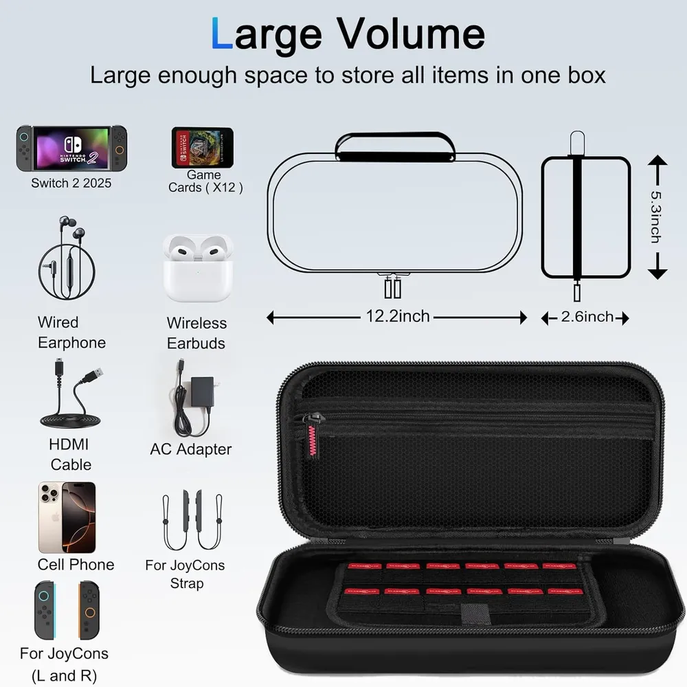 Funda de Viaje para Nintendo Switch 2 | Negro