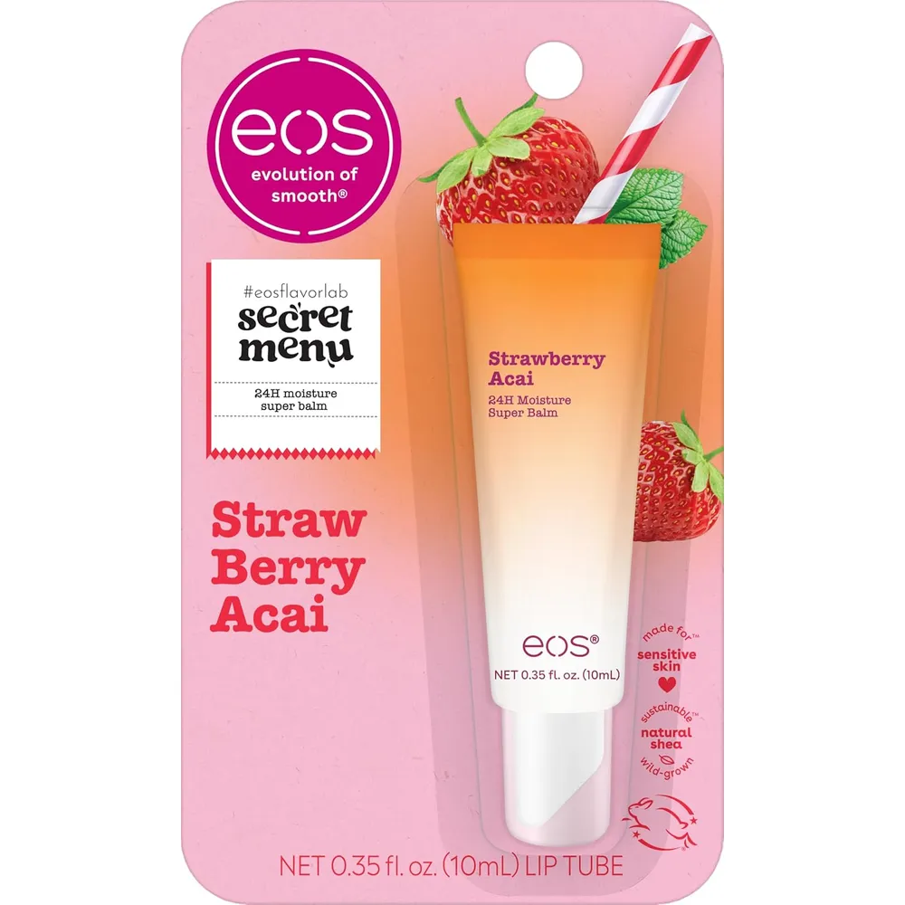 EOS 24h Super Balm tratamiento labial Strawberry Acai | 0.35 oz / 10 ml