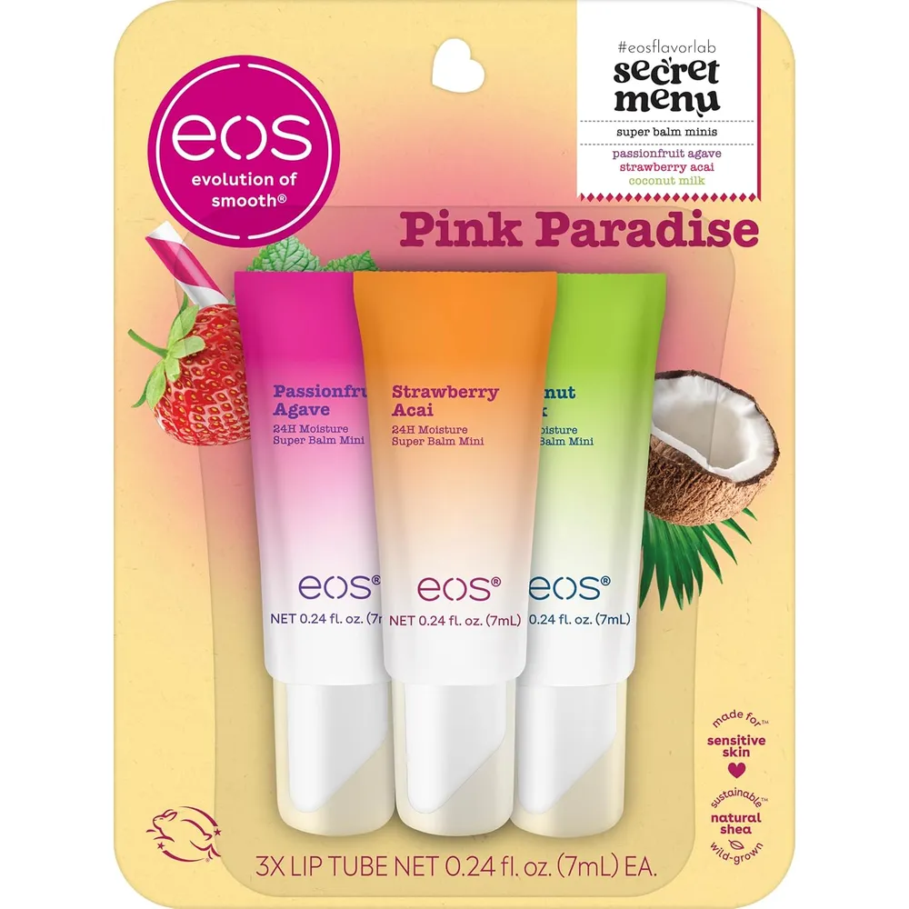 EOS 24h Super Balm set labial pack 3 | Pink Paradise