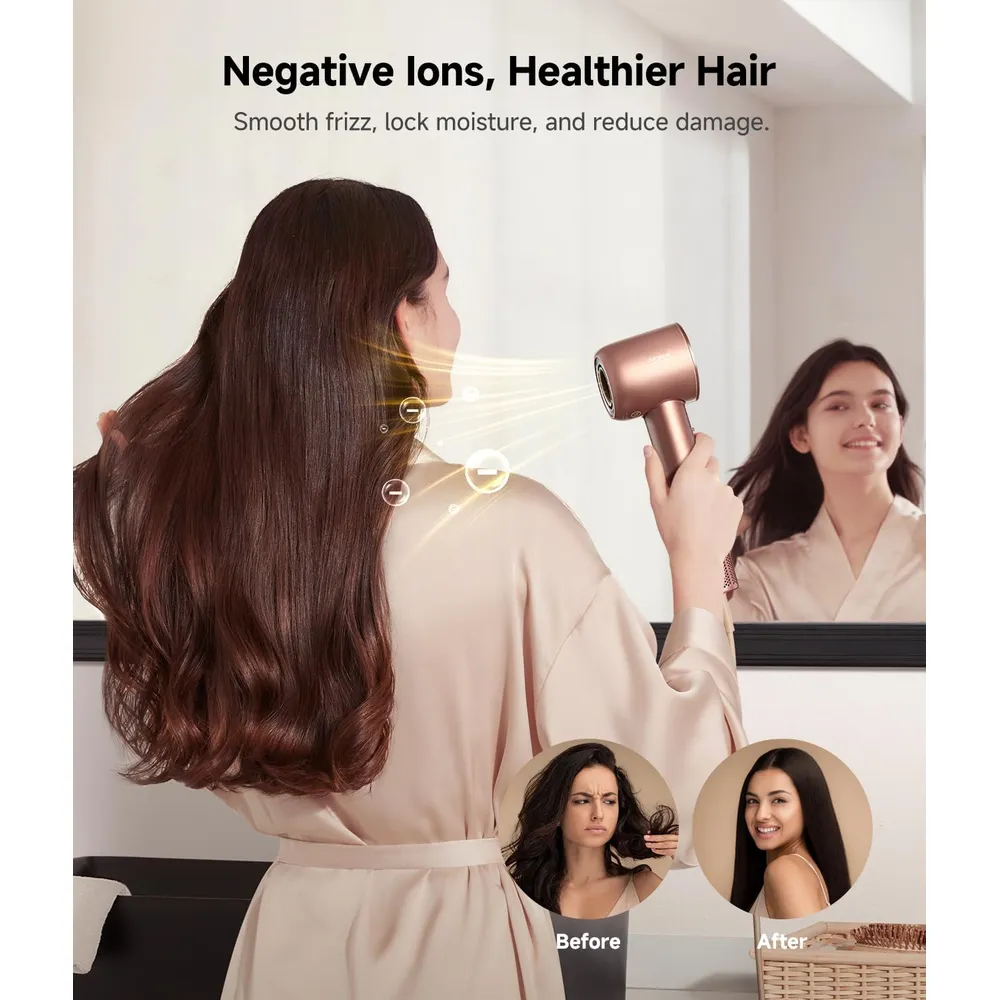 DREAME HAIR GLORY COMBO SECADOR RÁPIDO CON IONES Y CONTROL TÉRMICO | ORO ROSA