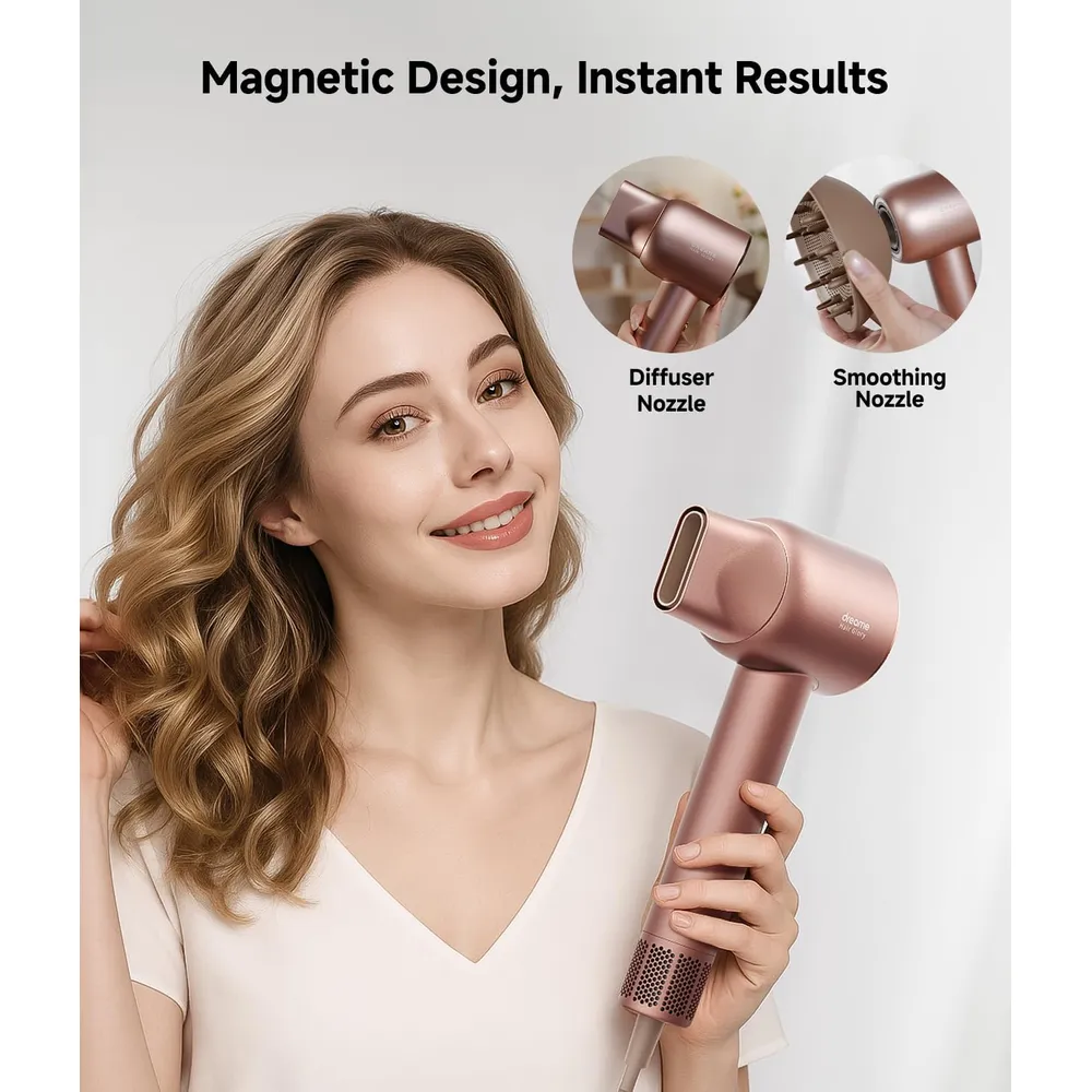 DREAME HAIR GLORY COMBO SECADOR RÁPIDO CON IONES Y CONTROL TÉRMICO | ORO ROSA