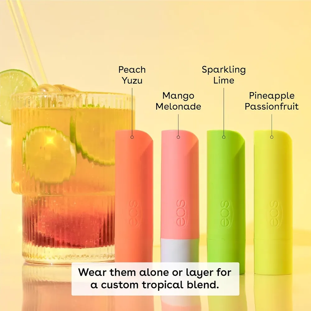 EOS Flavor Lab set bálsamos labiales pack 4 | Tropical Chiller