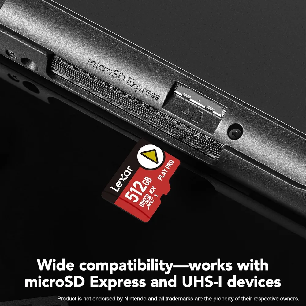 LEXAR Tarjeta microSD Express Play Pro Para Nintendo Switch 2 | 512 GB
