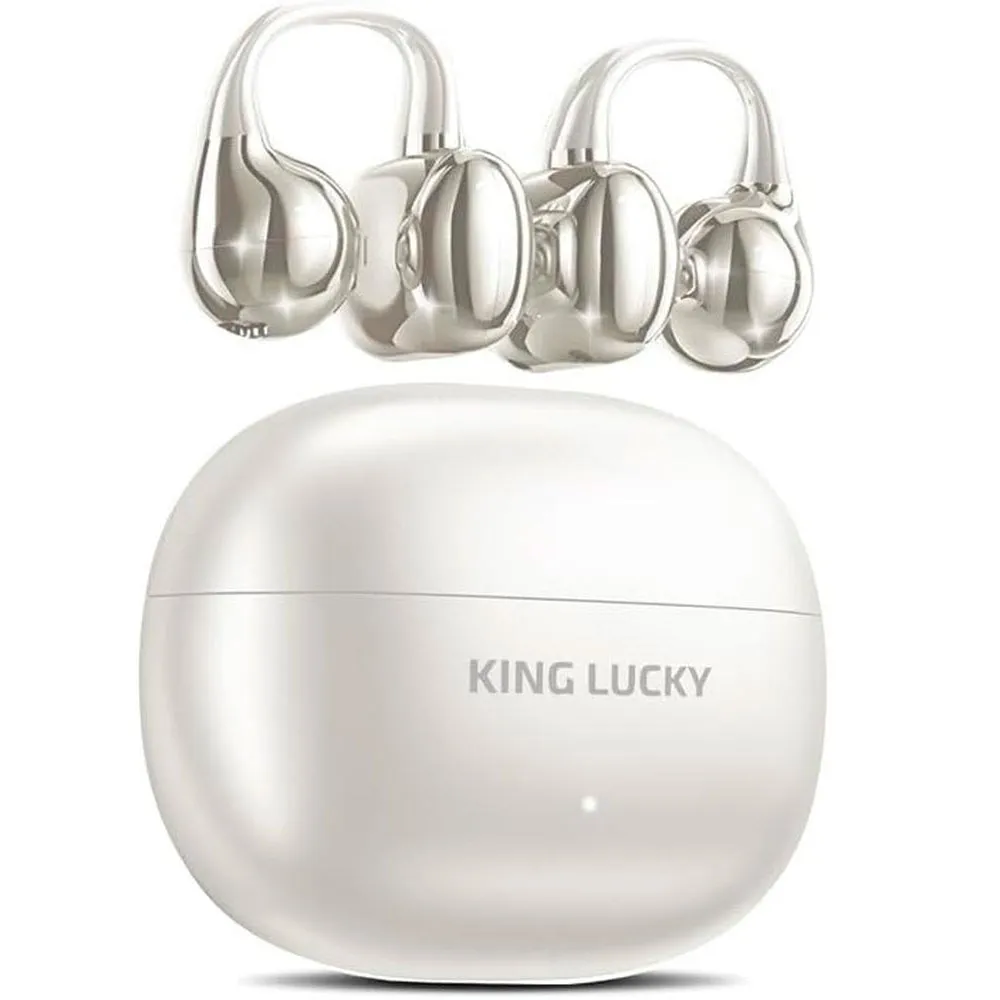 AUDÍFONOS INALÁMBRICOS KING LUCKY GEN 3 CLIP BLUETOOTH 6.0 | LIGHT WHITE