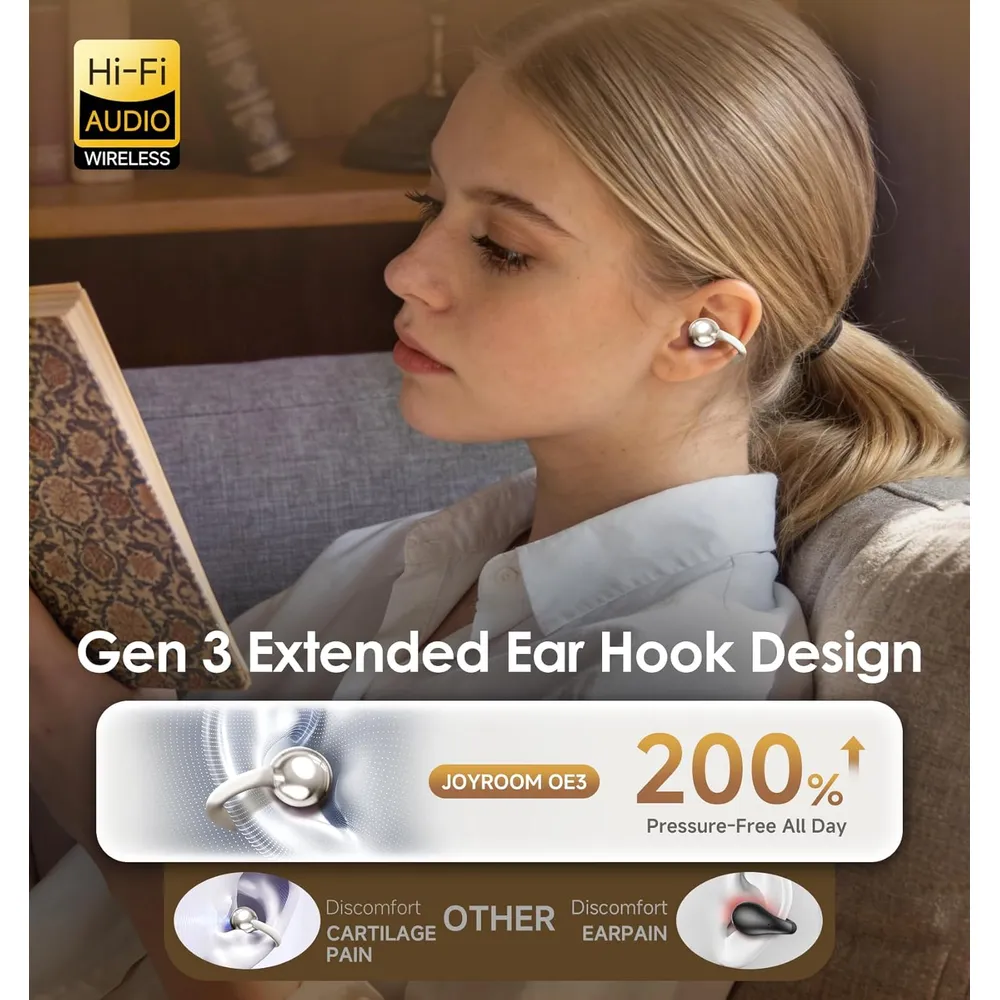 AUDÍFONOS INALÁMBRICOS KING LUCKY GEN 3 CLIP BLUETOOTH 6.0 | LIGHT WHITE
