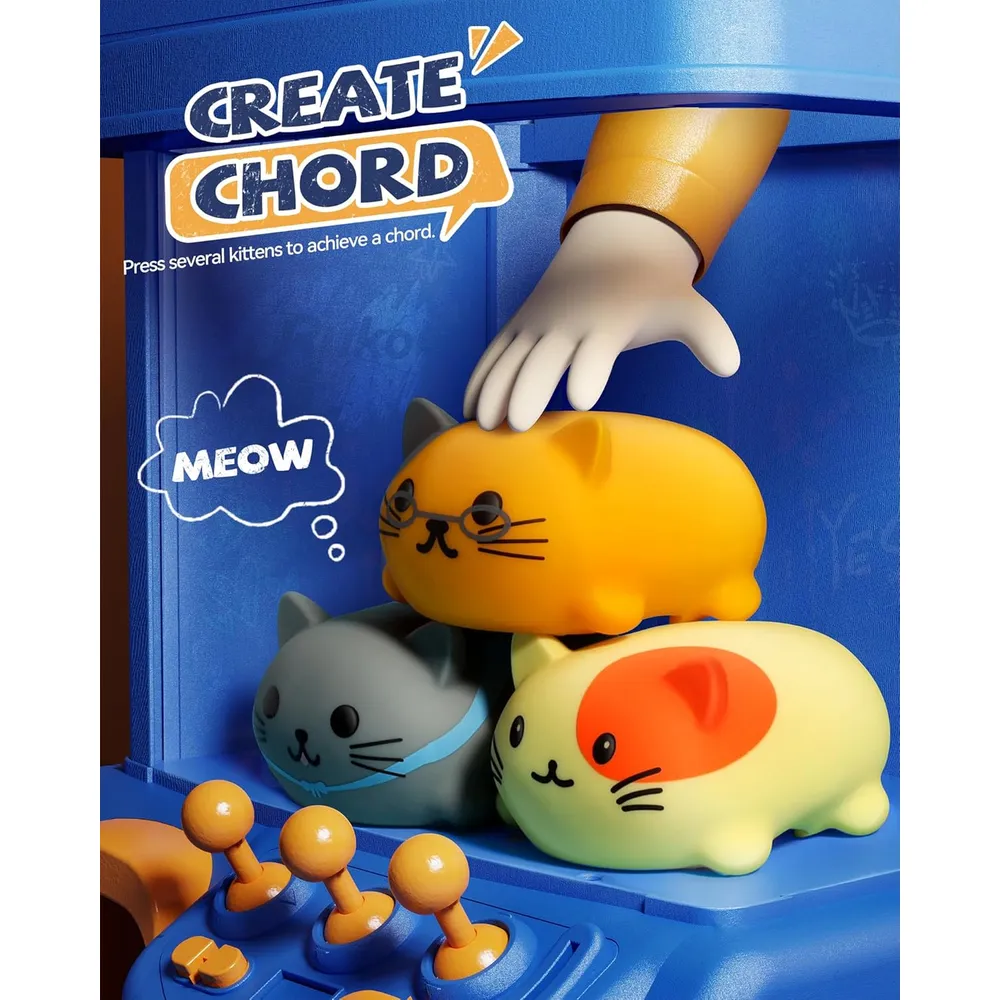 Ruko 1701 teclado musical infantil con forma de gato y sonidos de maullido