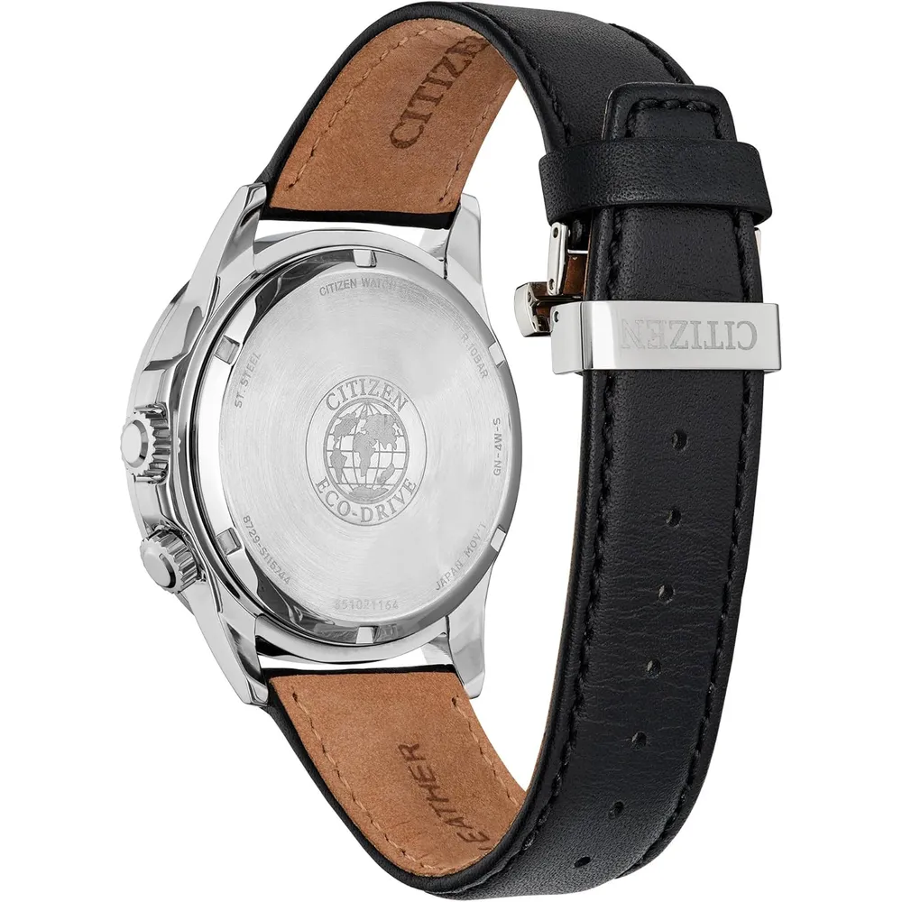 Bulova reloj clásico para hombre de cuarzo multifunción con esfera negra | 43 mm