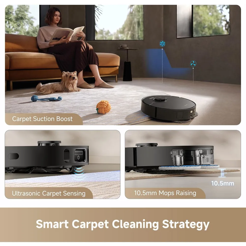 Dreame L40s Ultra CE robot aspirador con mopa elevable | Negro